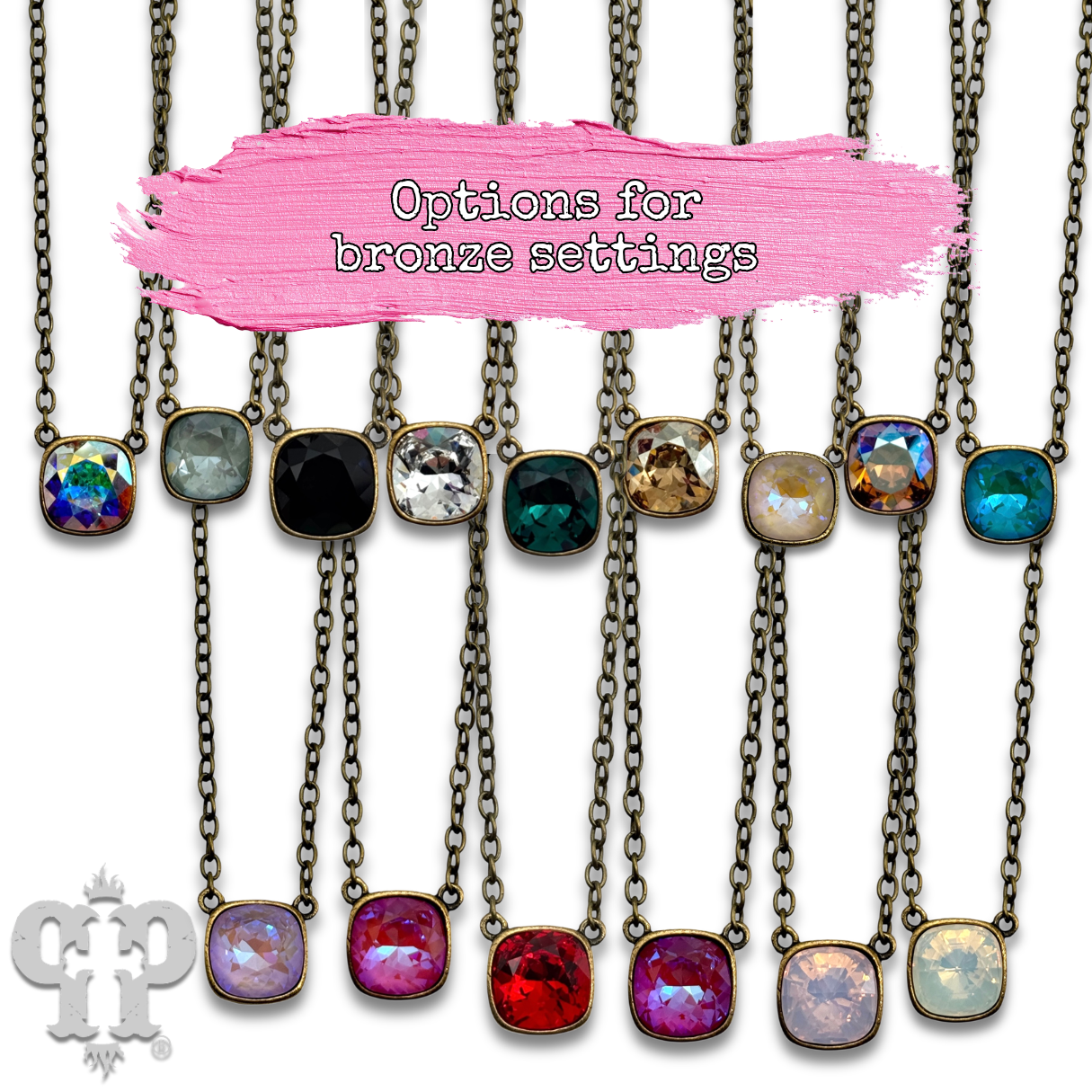 Crystal Soul Necklace — 12mm Austrian Square Crystal Chain