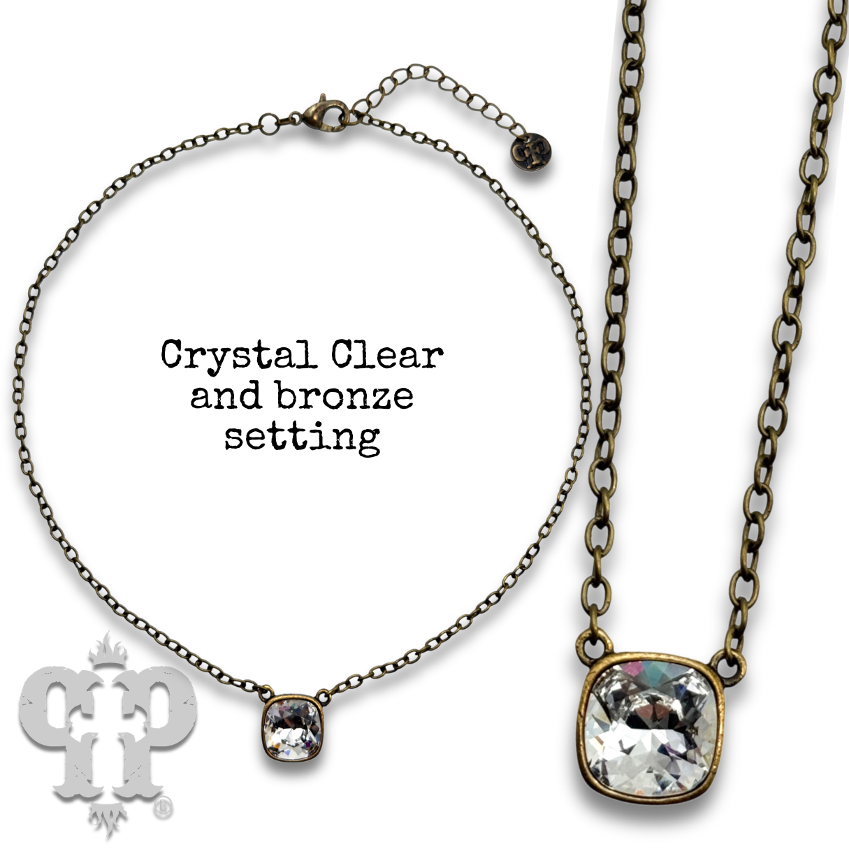 Crystal Soul Necklace — 12mm Austrian Square Crystal Chain