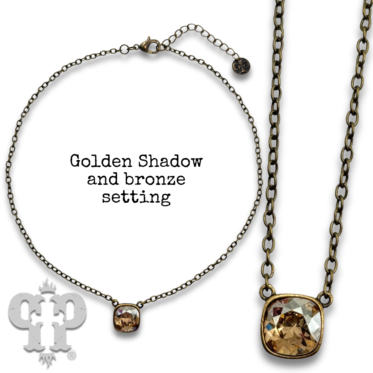 Crystal Soul Necklace — 12mm Austrian Square Crystal Chain