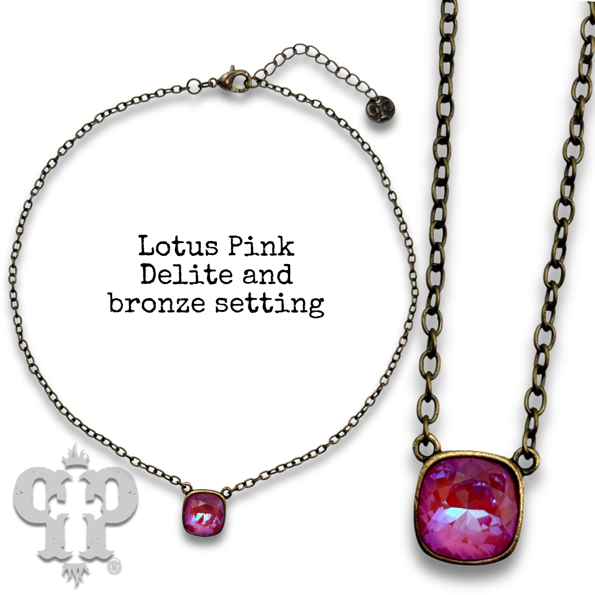 Crystal Soul Necklace — 12mm Austrian Square Crystal Chain