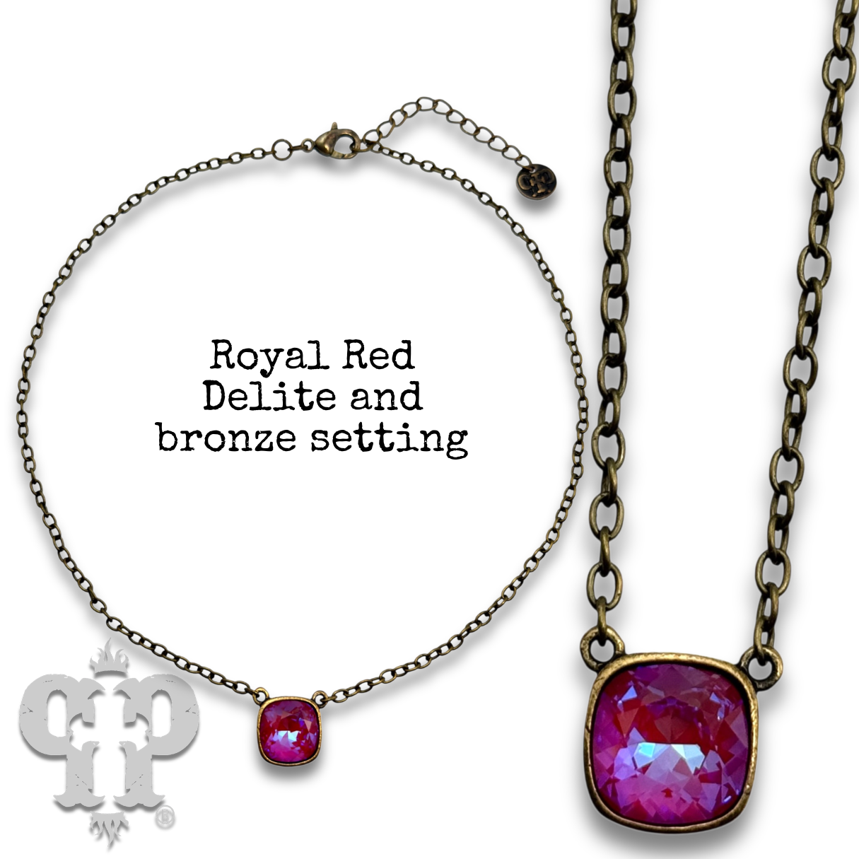 Crystal Soul Necklace — 12mm Austrian Square Crystal Chain