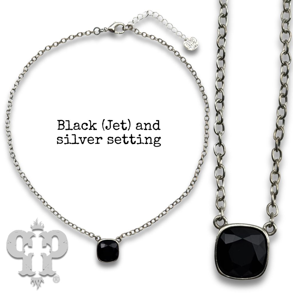 Crystal Soul Necklace — 12mm Austrian Square Crystal Chain