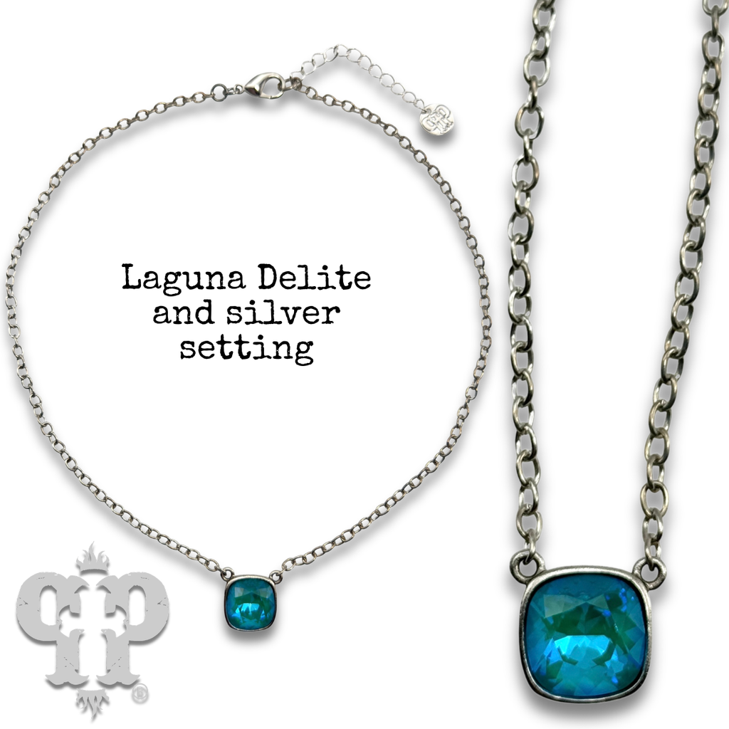 Crystal Soul Necklace — 12mm Austrian Square Crystal Chain