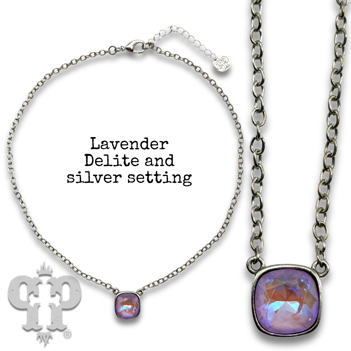 Crystal Soul Necklace — 12mm Austrian Square Crystal Chain