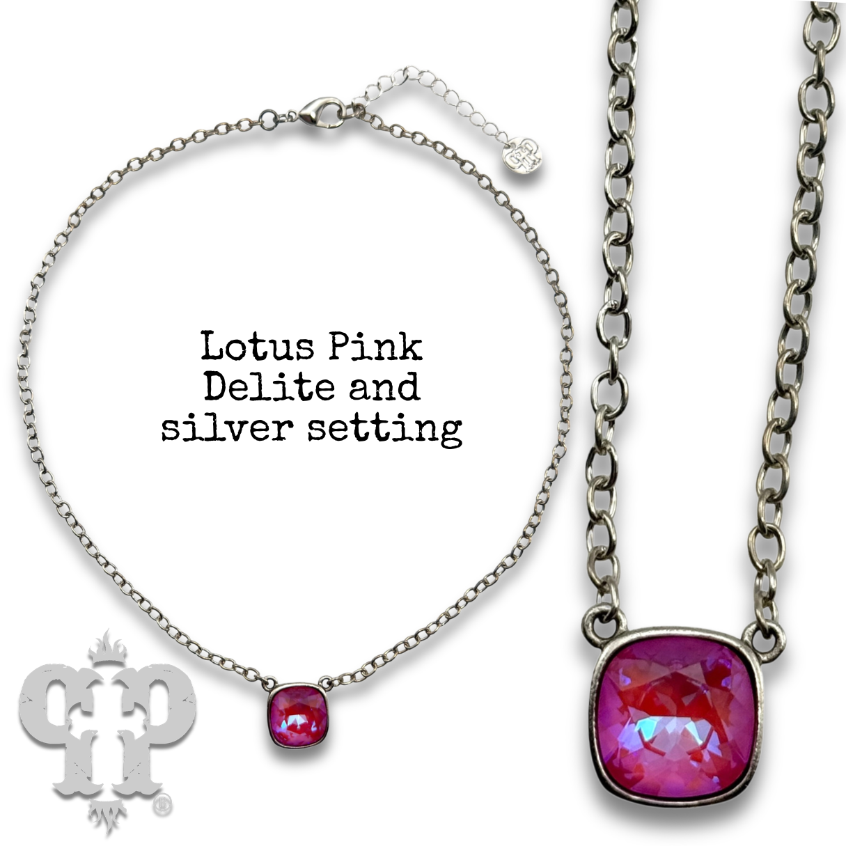 Crystal Soul Necklace — 12mm Austrian Square Crystal Chain
