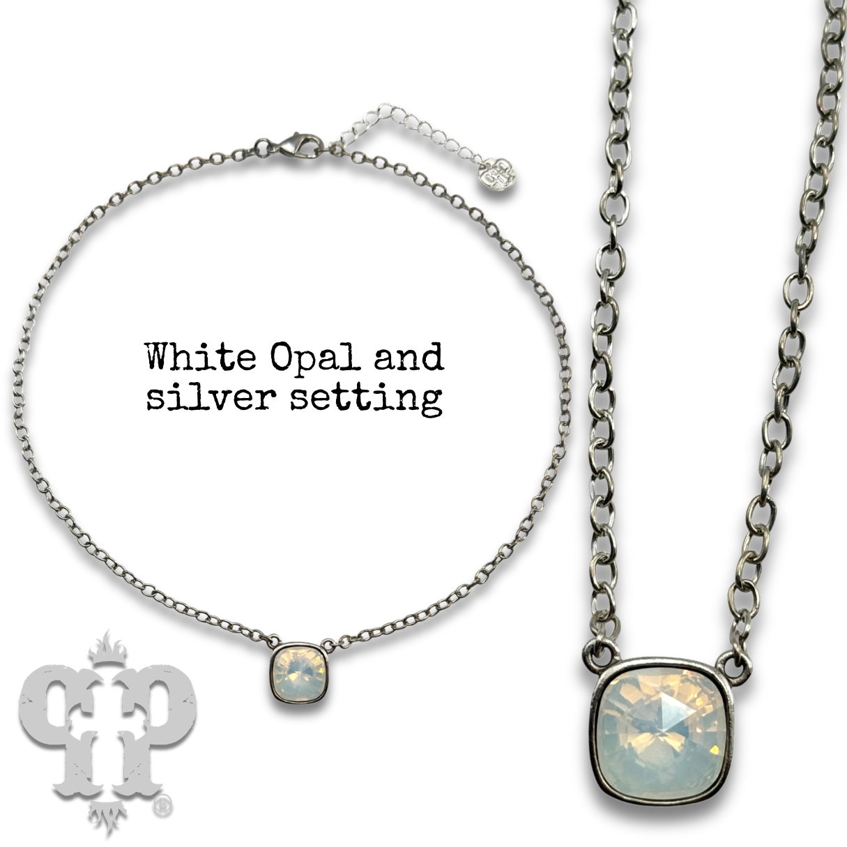 Crystal Soul Necklace — 12mm Austrian Square Crystal Chain