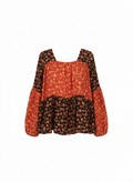 Long Sleeve Floral Print Top