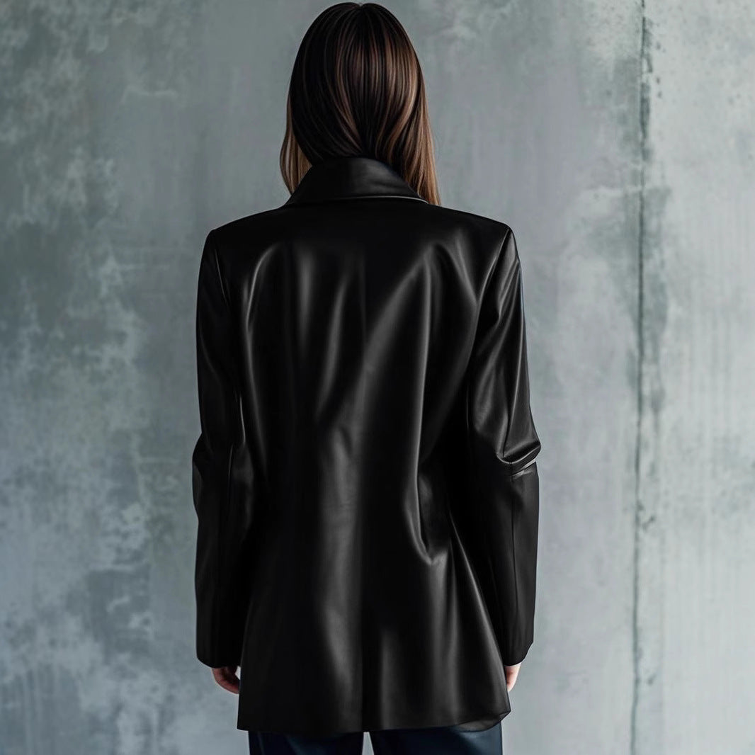 Vegan Leather Moto Jacket — Sleek Boho Edge