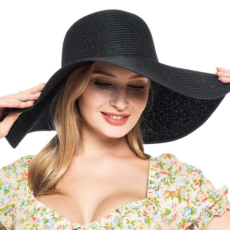 Floppy Wide Brim Straw Sun Hat — Packable UV Protection