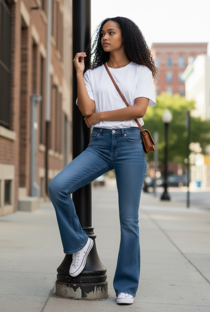 Straight leg jeans