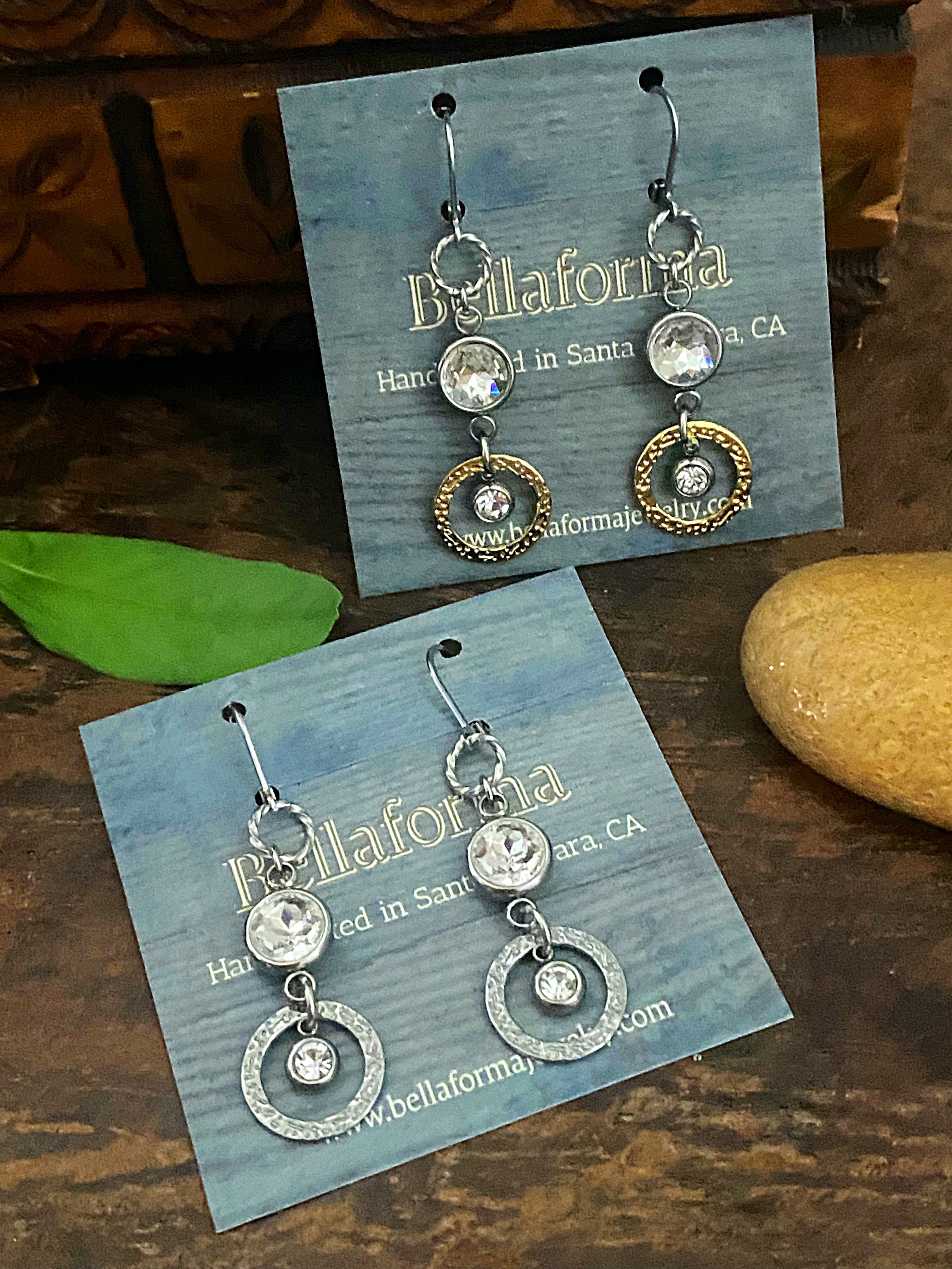 Venus Sunlight Earrings — Handcrafted Rhinestone Drop Earrings