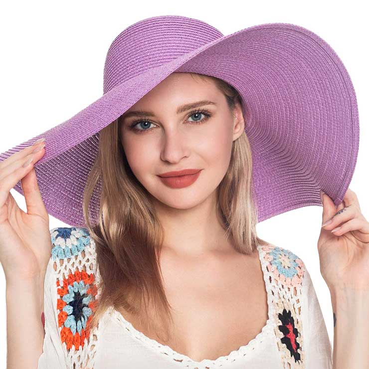Floppy Wide Brim Straw Sun Hat — Packable UV Protection