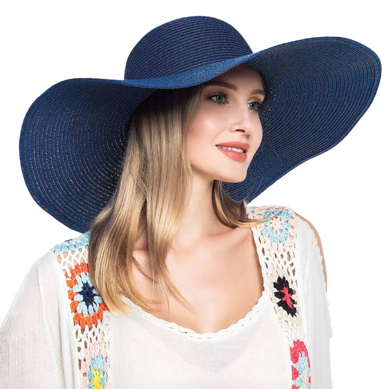 Floppy Wide Brim Straw Sun Hat — Packable UV Protection