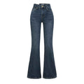 Women's High Waist Bootcut Jeans — Light Blue Slim Fit