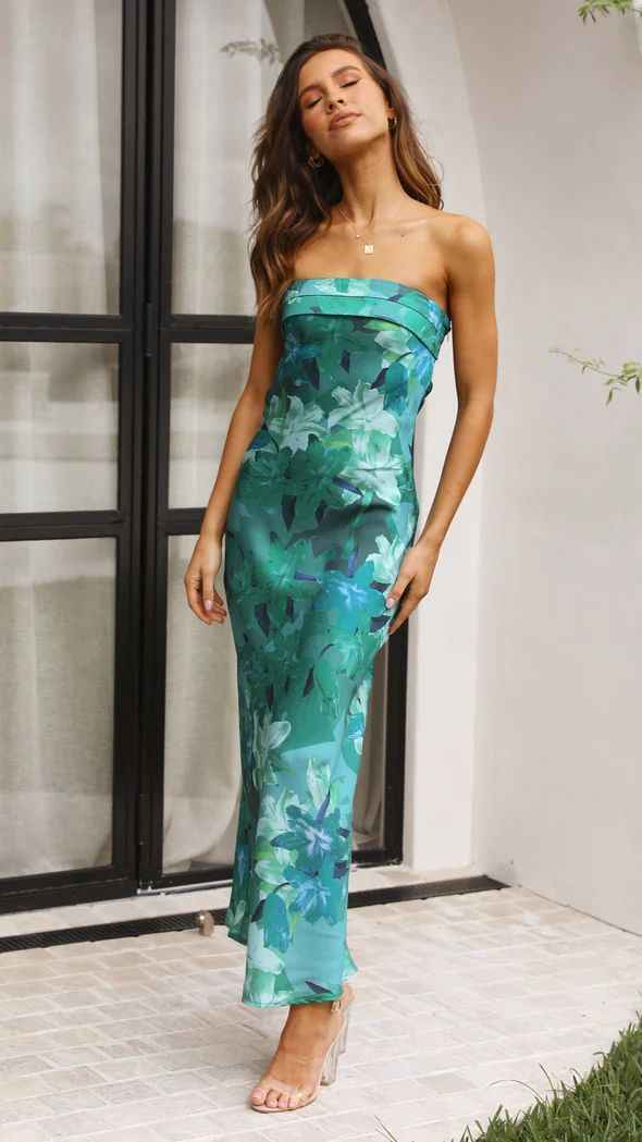 Floral Corset Maxi Dress
