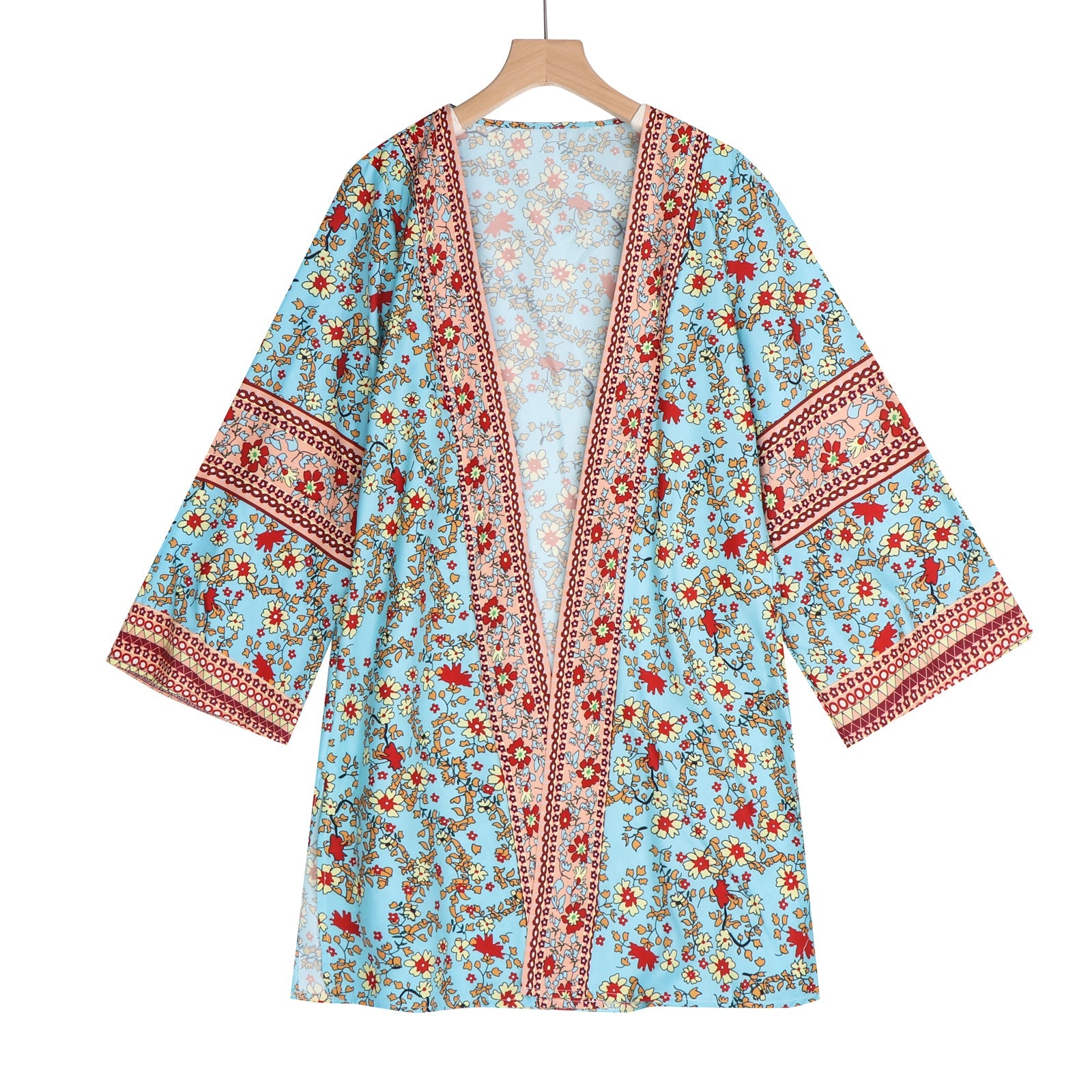 Bohemian Floral Cardigan Blouse
