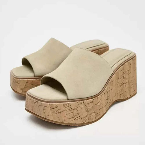 2026 Brand New Summer Platform Sandals Women Outdoor Slides Slipper Vintage Chunky High Heels Wedges Shoes Clogs Mules