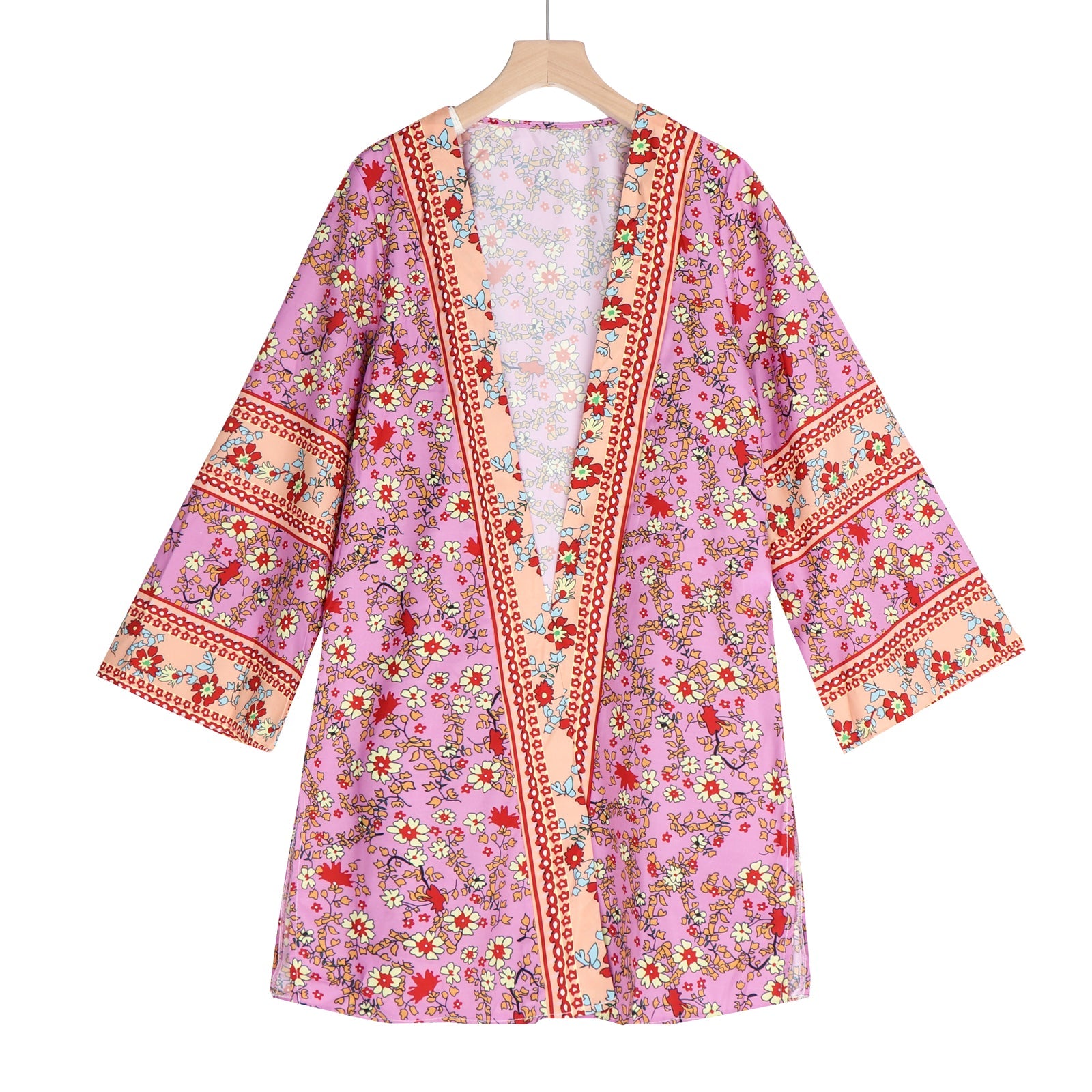 Bohemian Floral Cardigan Blouse