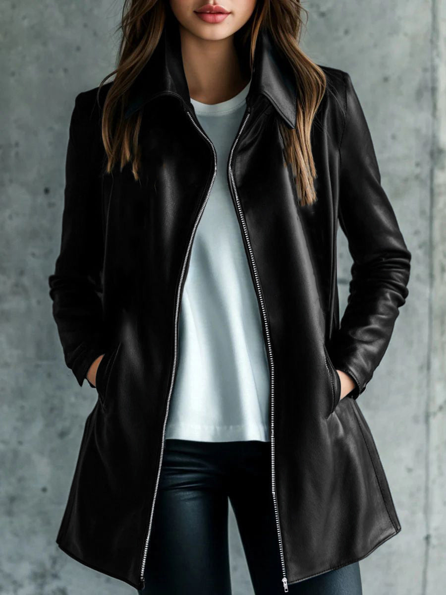 Vegan Leather Moto Jacket — Sleek Boho Edge