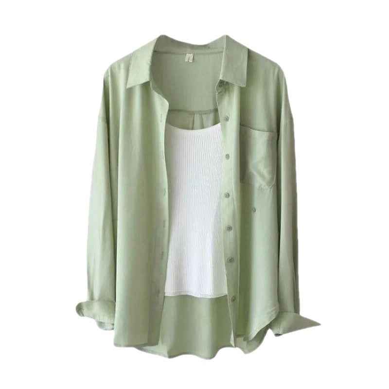 Women's Oversized Cotton Blouse — Casual Loose Fit Long Shirt