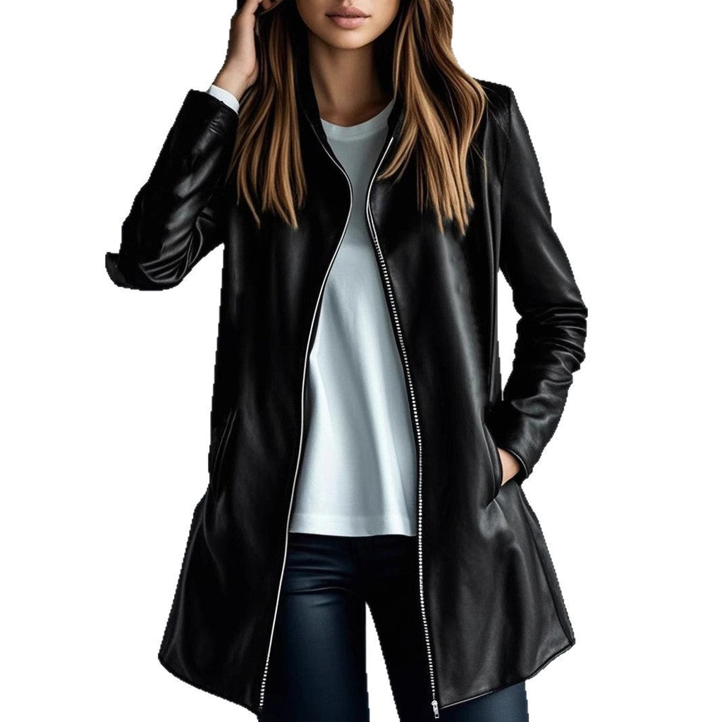 Vegan Leather Moto Jacket — Sleek Boho Edge