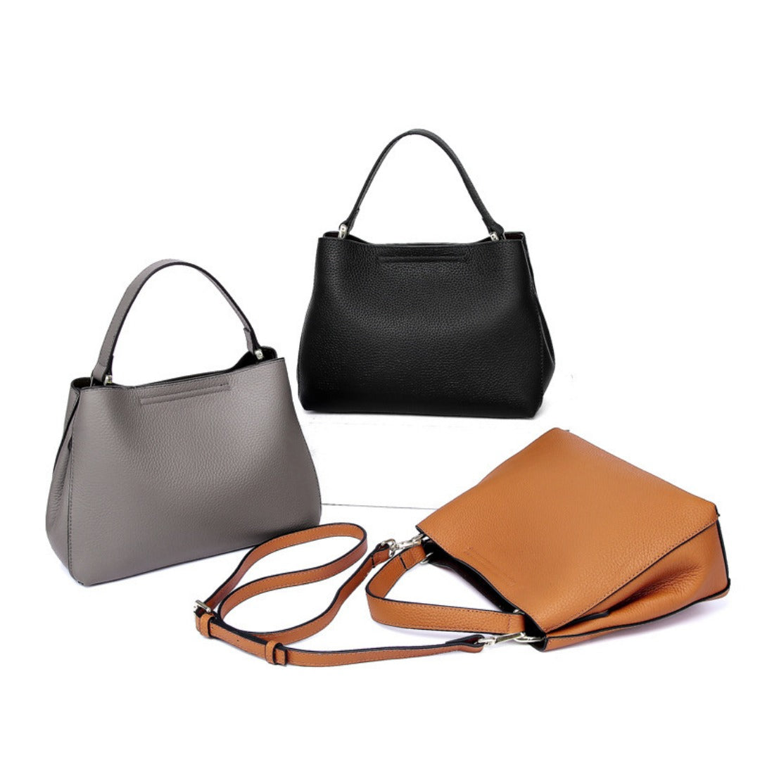 Elegant Genuine Leather Convertible Bag