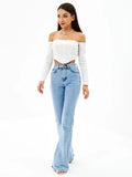 Classic Flared Denim Jeans — Mid-Rise Relaxed Fit - The paisley company