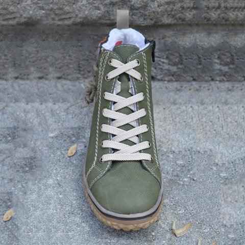 Wanderer Plush Ankle Boot — Retro Hook-Loop Winter Sneaker Boot