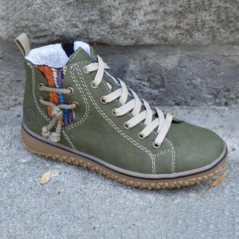 Wanderer Plush Ankle Boot — Retro Hook-Loop Winter Sneaker Boot