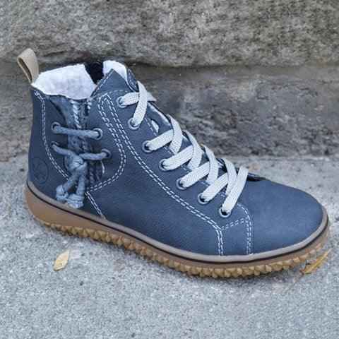 Wanderer Plush Ankle Boot — Retro Hook-Loop Winter Sneaker Boot