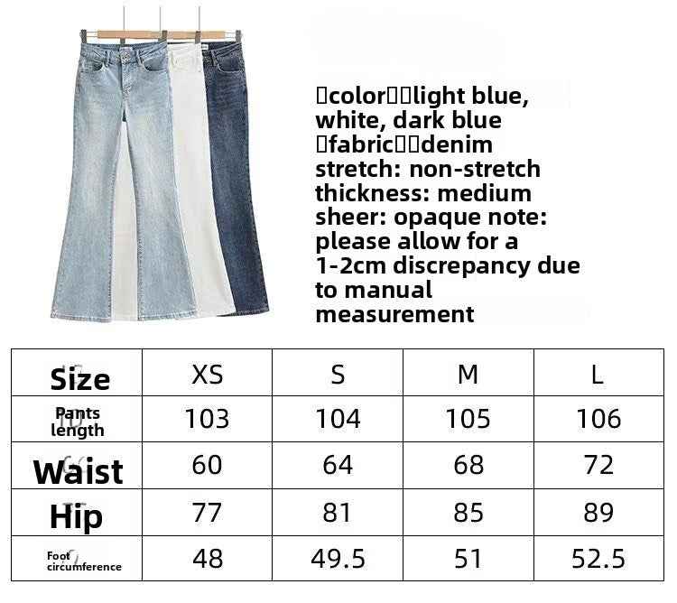 Women's High Waist Bootcut Jeans — Light Blue Slim Fit
